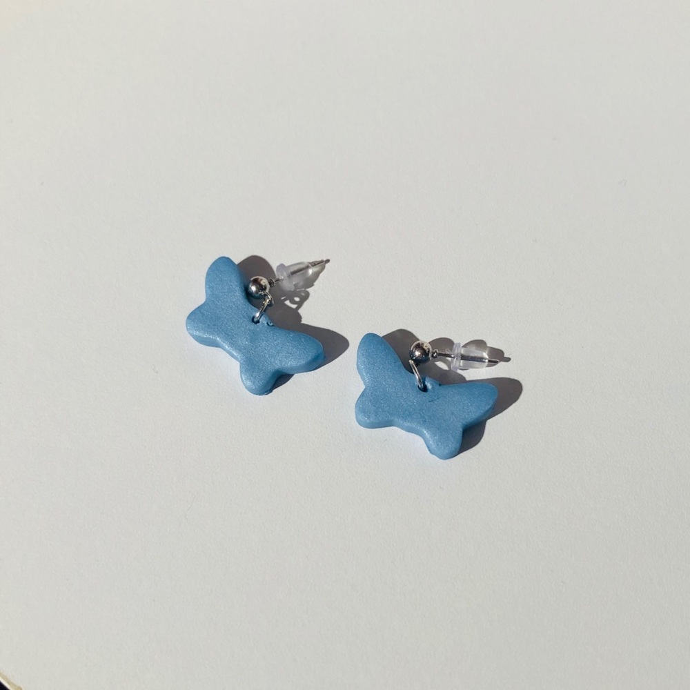 Polymer clay butterfly earrings
